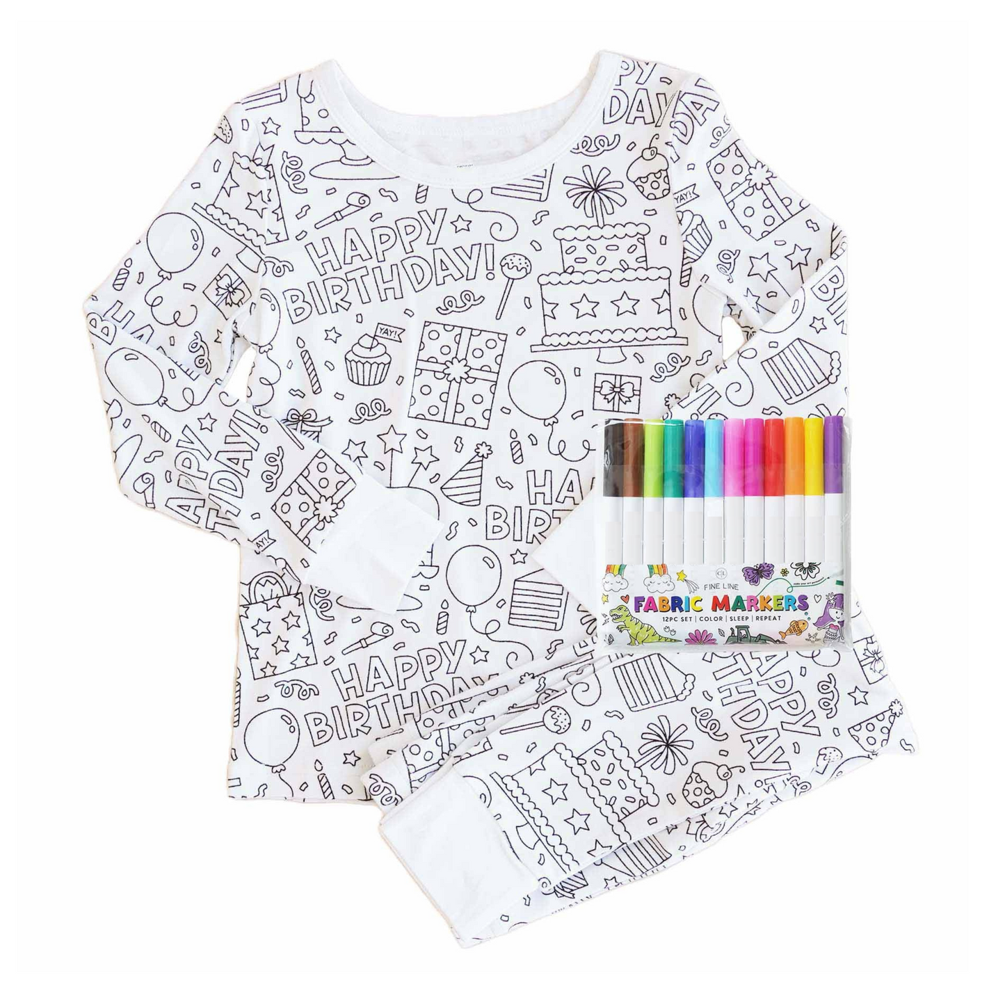 Doodle 2-Piece Coloring PJs