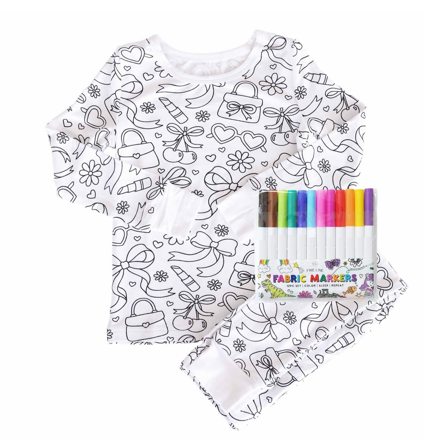 Doodle 2-Piece Coloring PJs