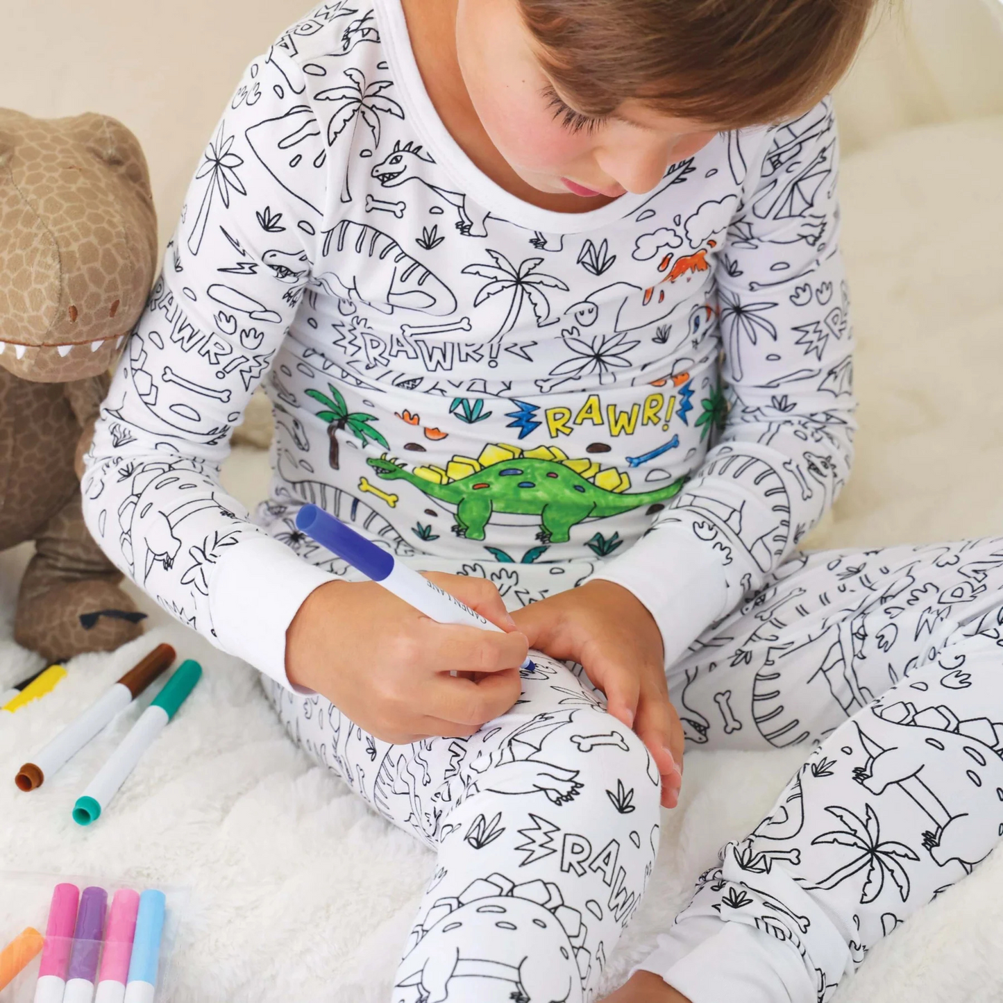 Doodle 2-Piece Coloring PJs