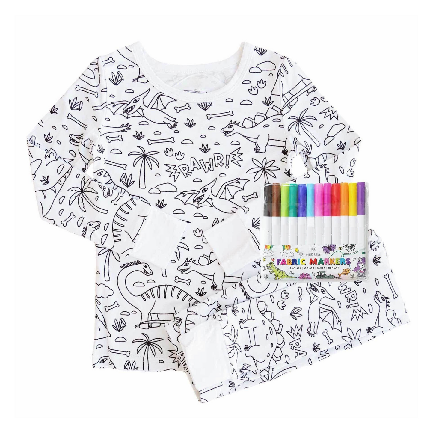 Doodle 2-Piece Coloring PJs