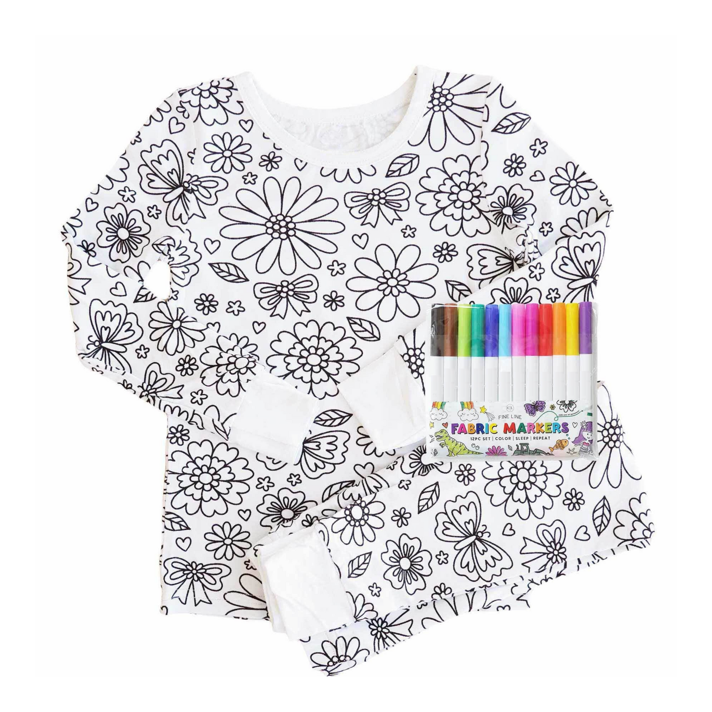 Doodle 2-Piece Coloring PJs