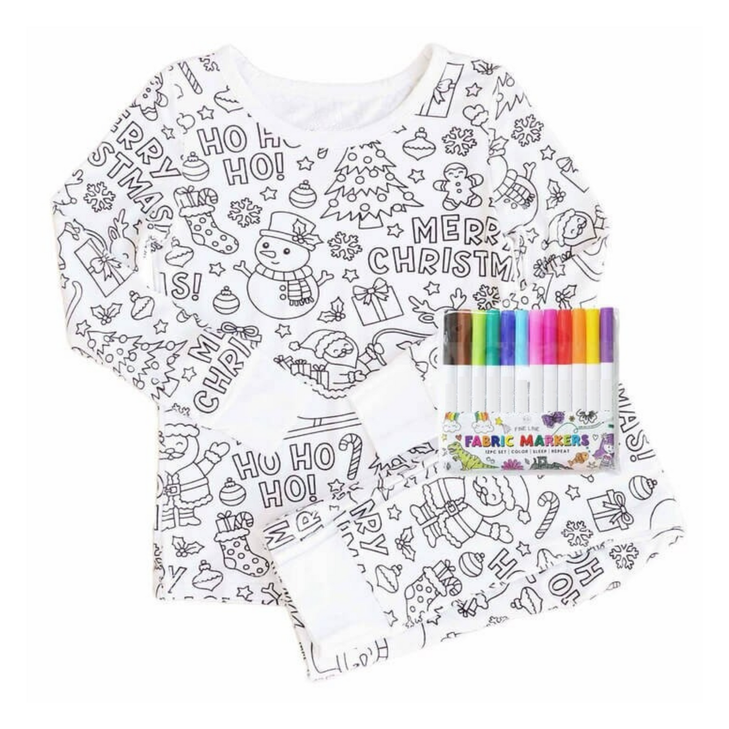 Doodle 2-Piece Coloring PJs