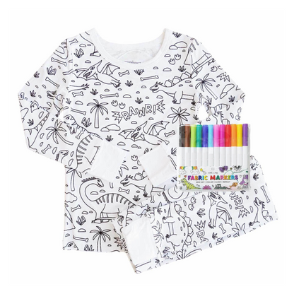 Doodle 2-Piece Coloring PJs